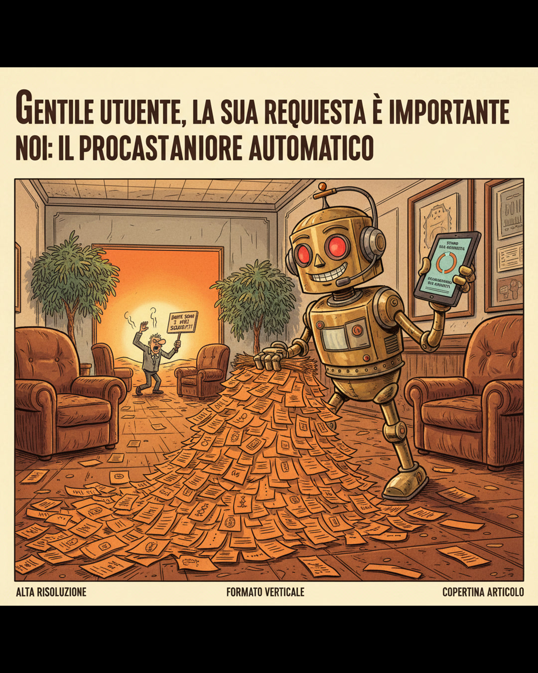 «Gentile utente, la sua richiesta è importante per noi»: il procrastinatore automatico
