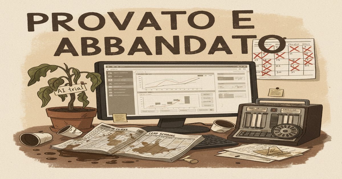 Provato e abbandonato in tre settimane