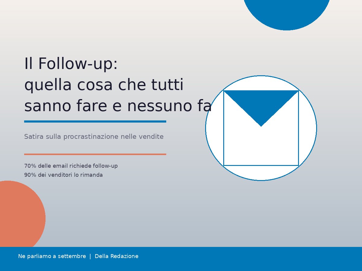 Follow-up vendite satira