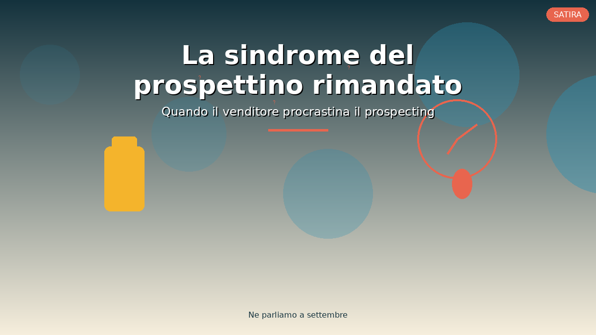 La sindrome del prospettino rimandato: quando il venditore procrastina il prospecting